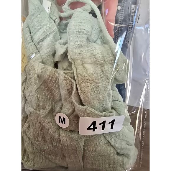 Free People 'Delicate' Gauze Tie Side Peplum Halter Top M - Picture 5 of 5